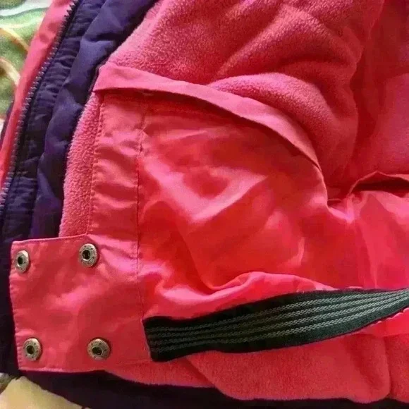 Magellan Dual Coat Winter Ski Jacket Pink Purple Hooded Girl's Size Large - Picture 4 of 7